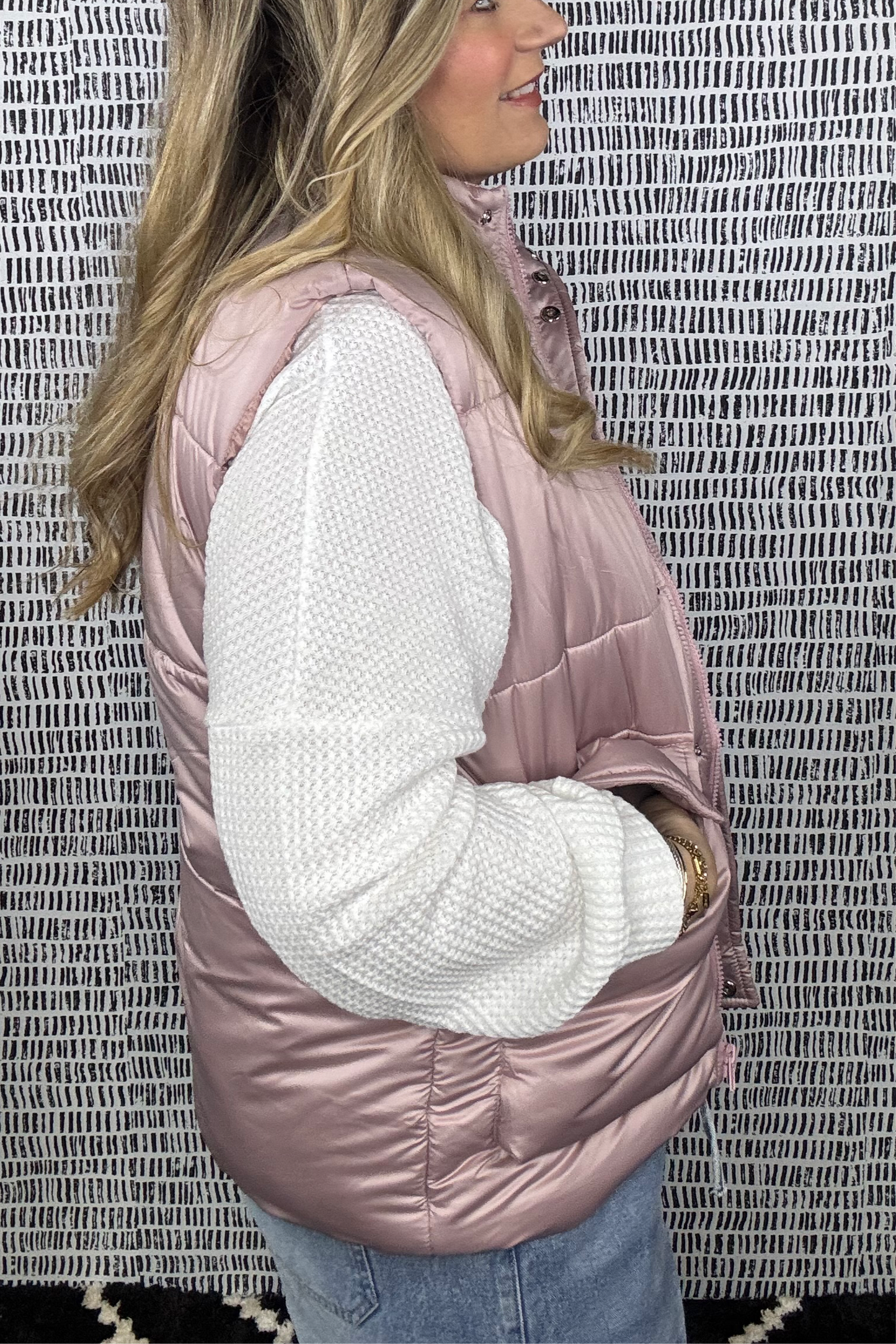 Flap Pocket detail padded vest