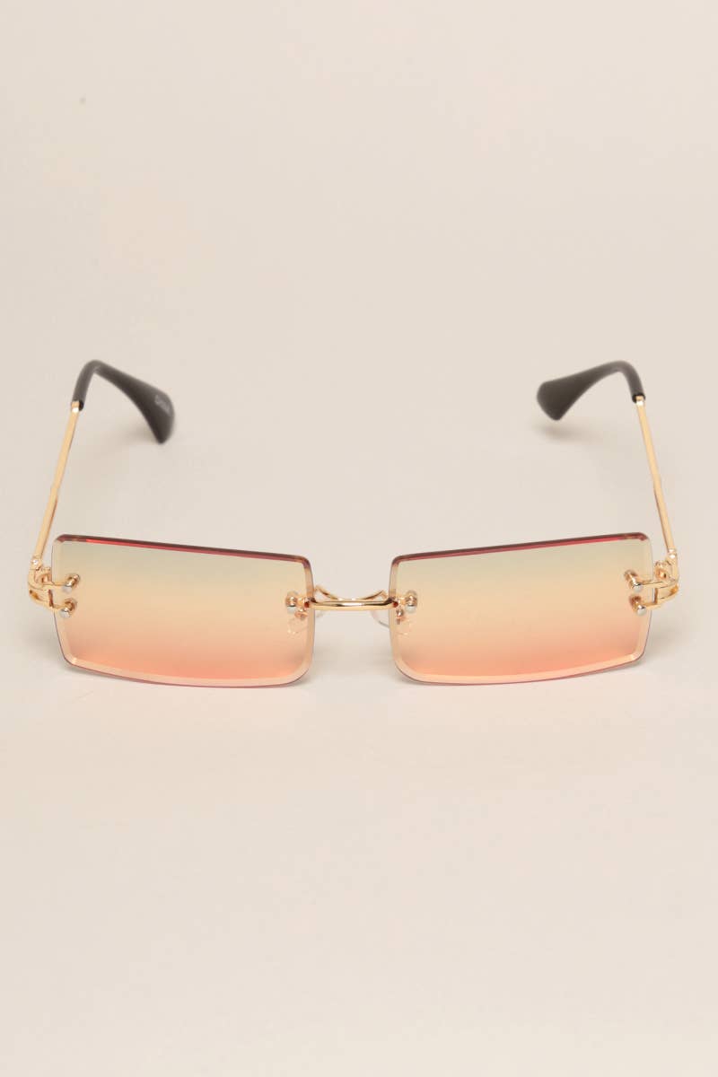 Rimless Rectangular Sunglasses