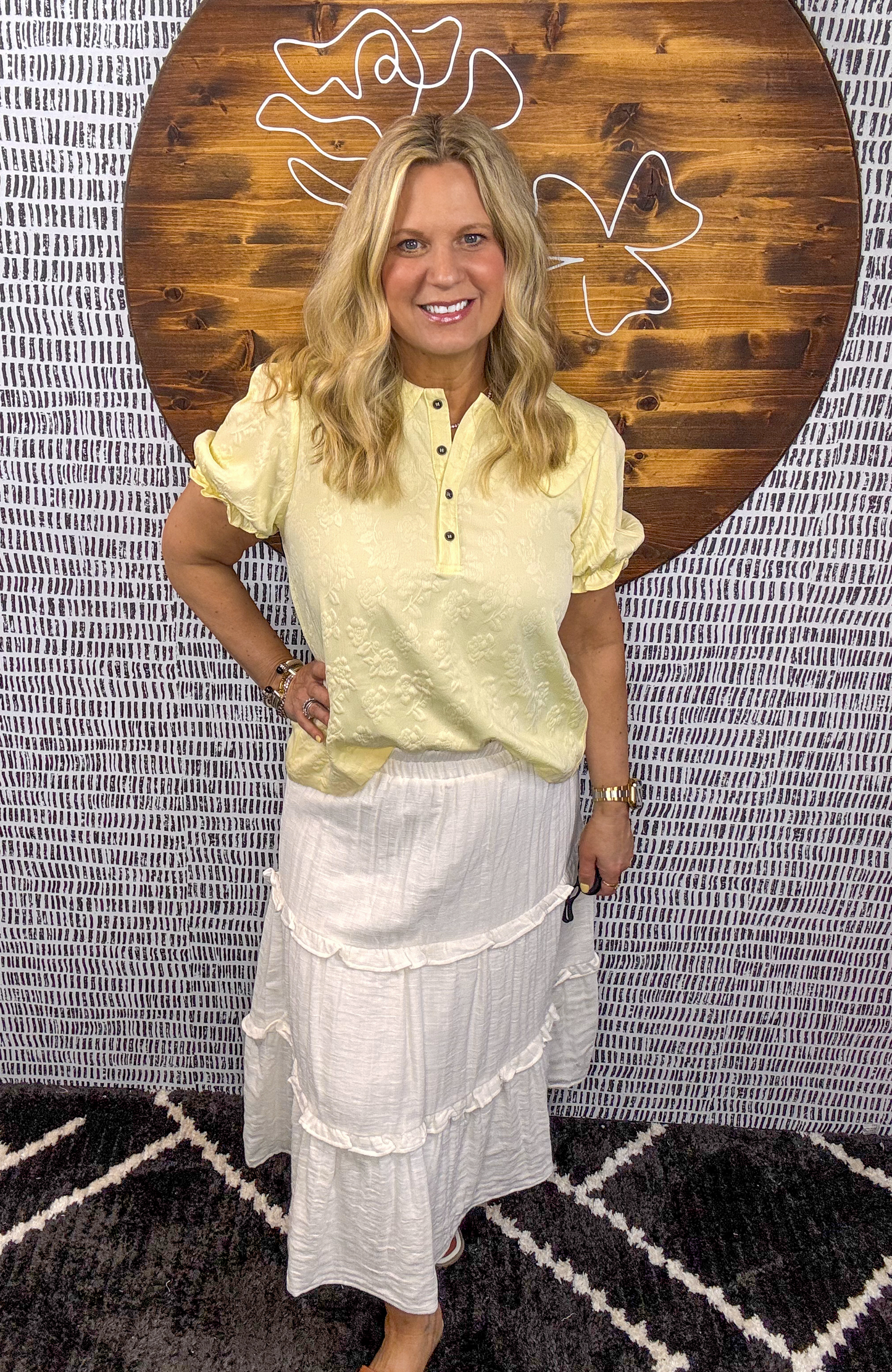 Jayla Ruffle Textured Skirt