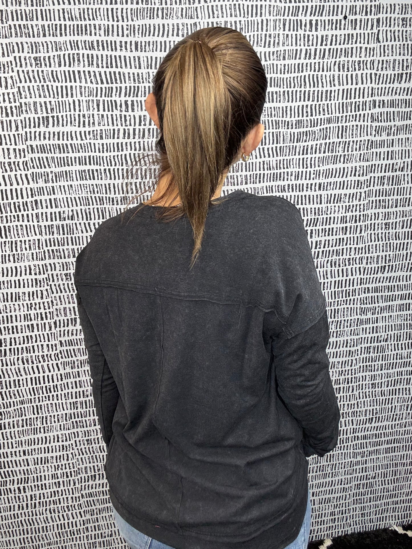 Mineral Washed Cotton Knit Top