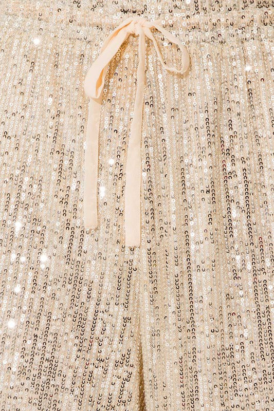 Sequins Straight Leg Pants