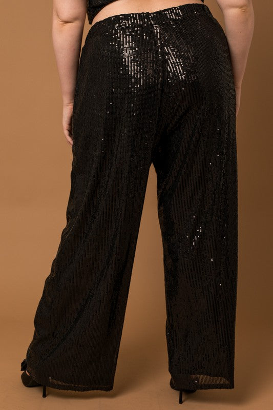 Sequins Straight Leg Pants