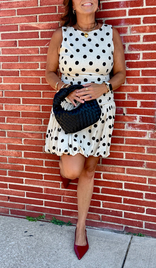 Frankie Polka Dot Sleeveless Bubble Dress