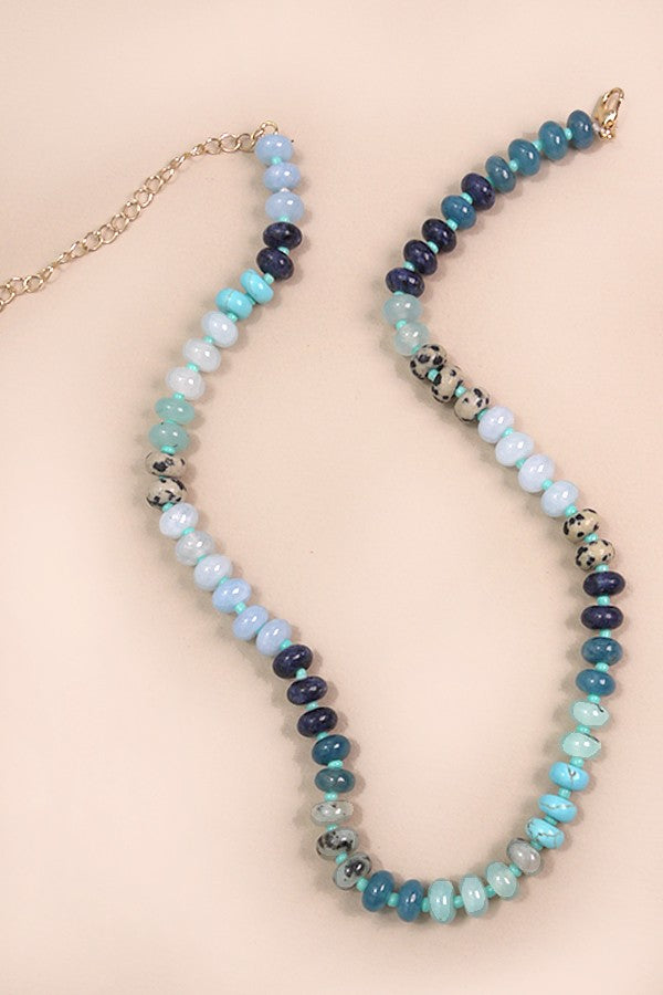 Agate Gemstone Beaded Necklace