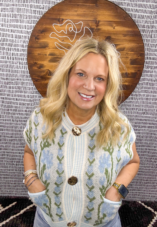 Lizzy Floral Knit Sweater Top