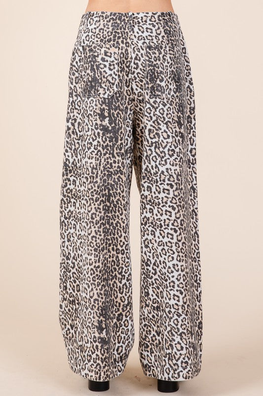 Leopard Wide Leg Pant