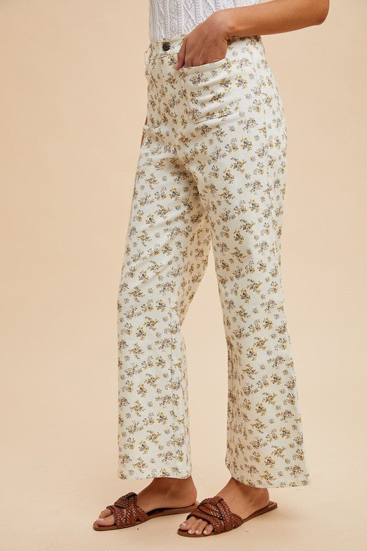 Ashley Front Pocket Stretch Wide Leg Jeans
