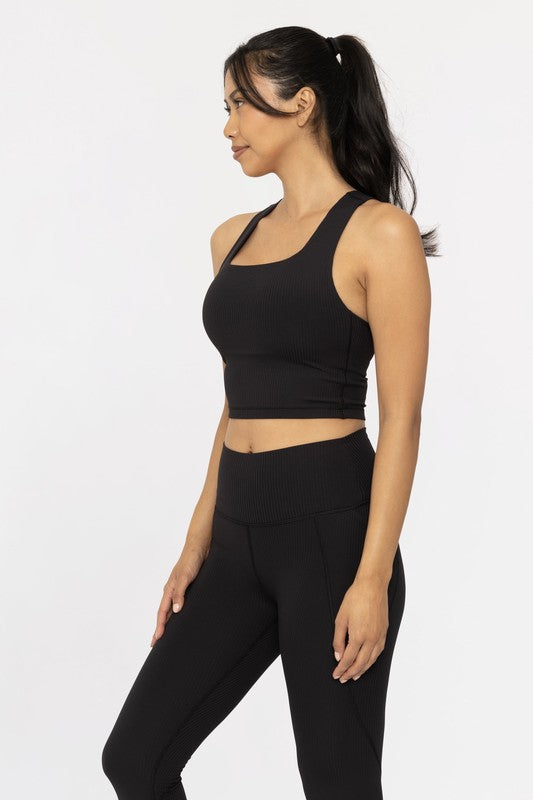 Square Neck Racerback Sports Bra