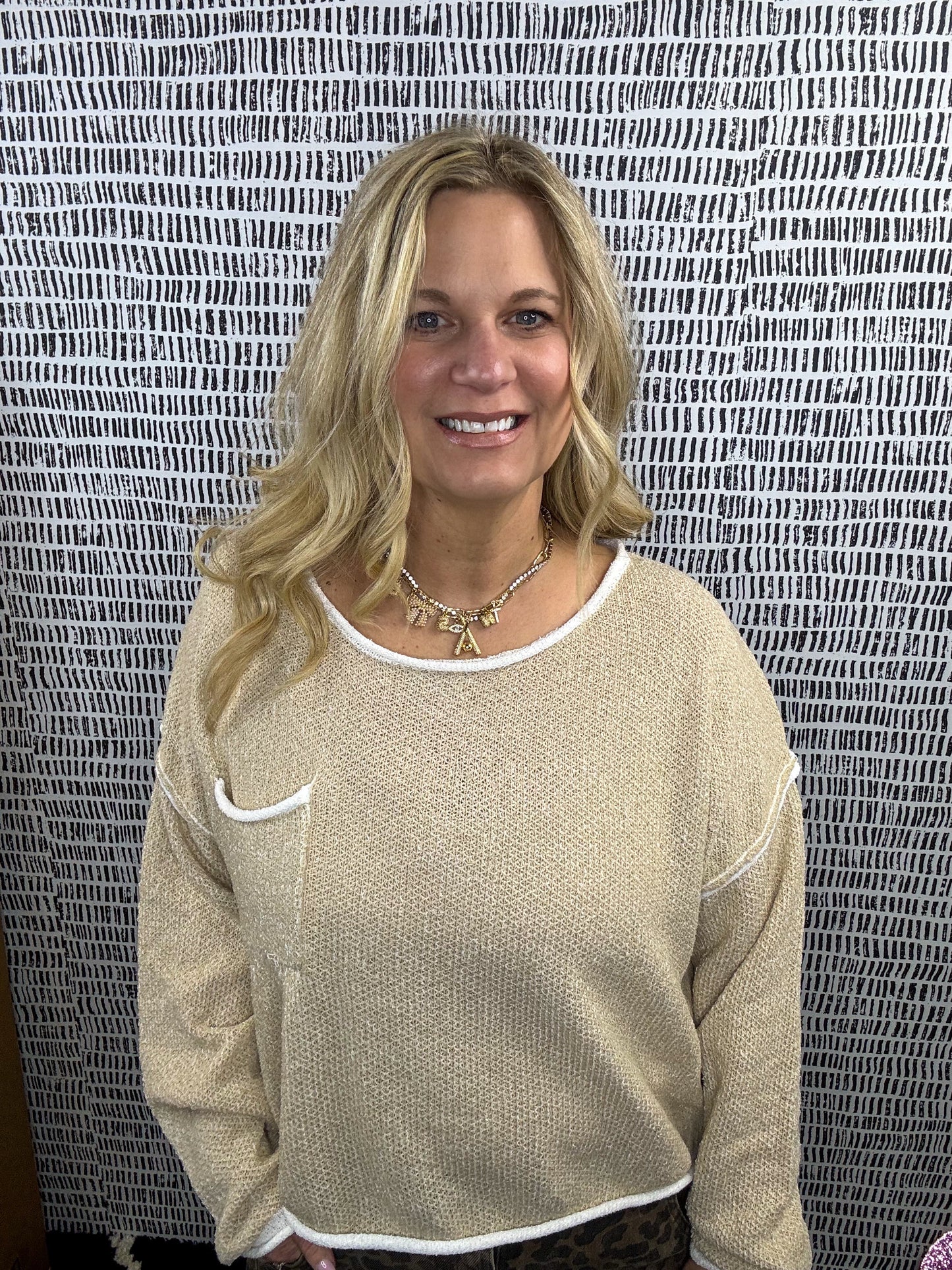 Round Neck Sweater Top