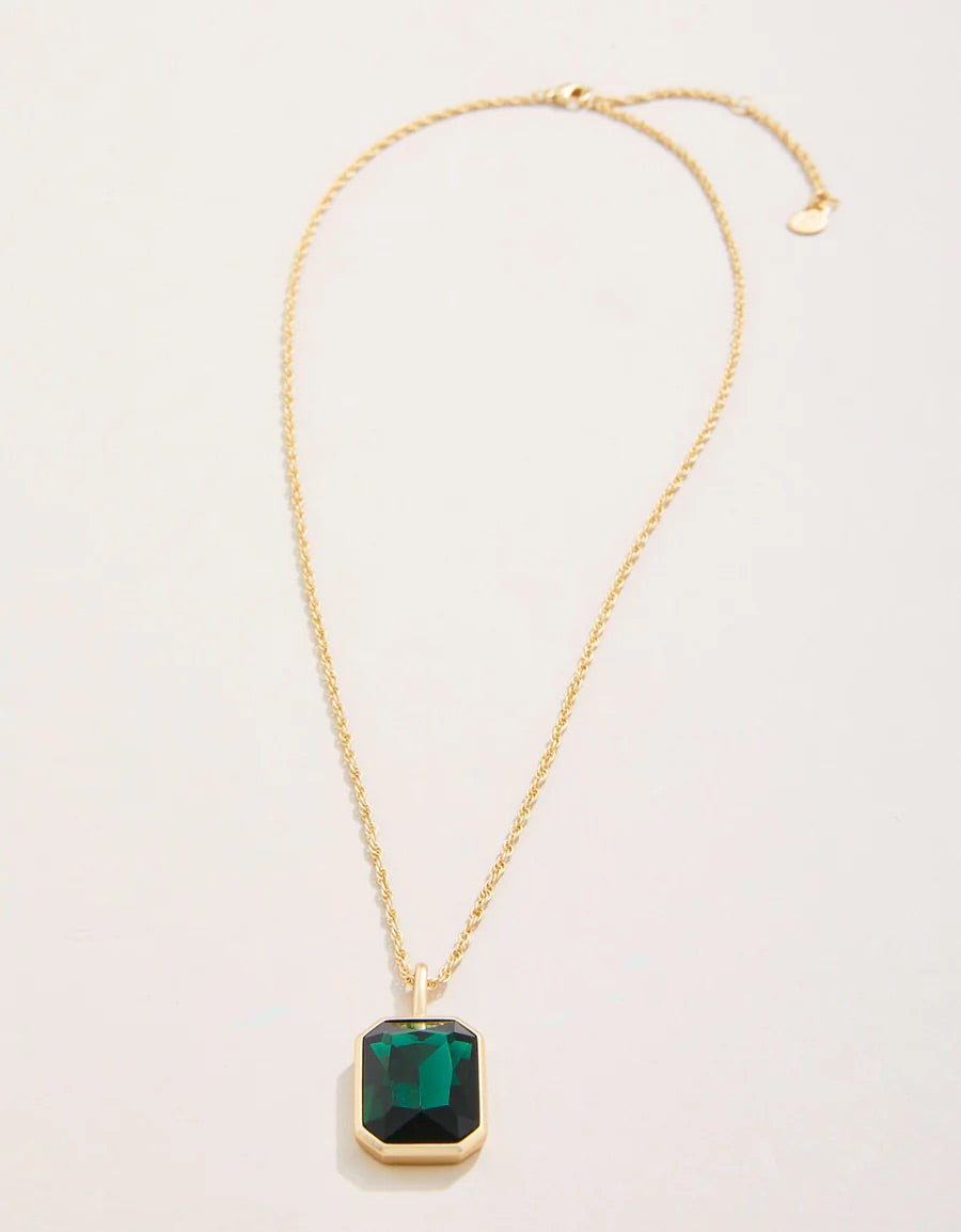 Grand Chateau Necklace 18" Dark Green