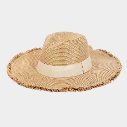 Straw Weave Floppy Brim Sun Hat