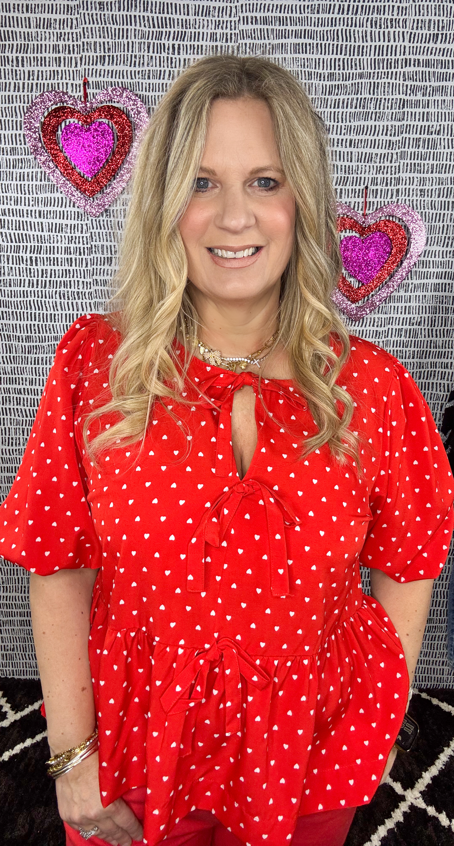 Heart Front Tie Top