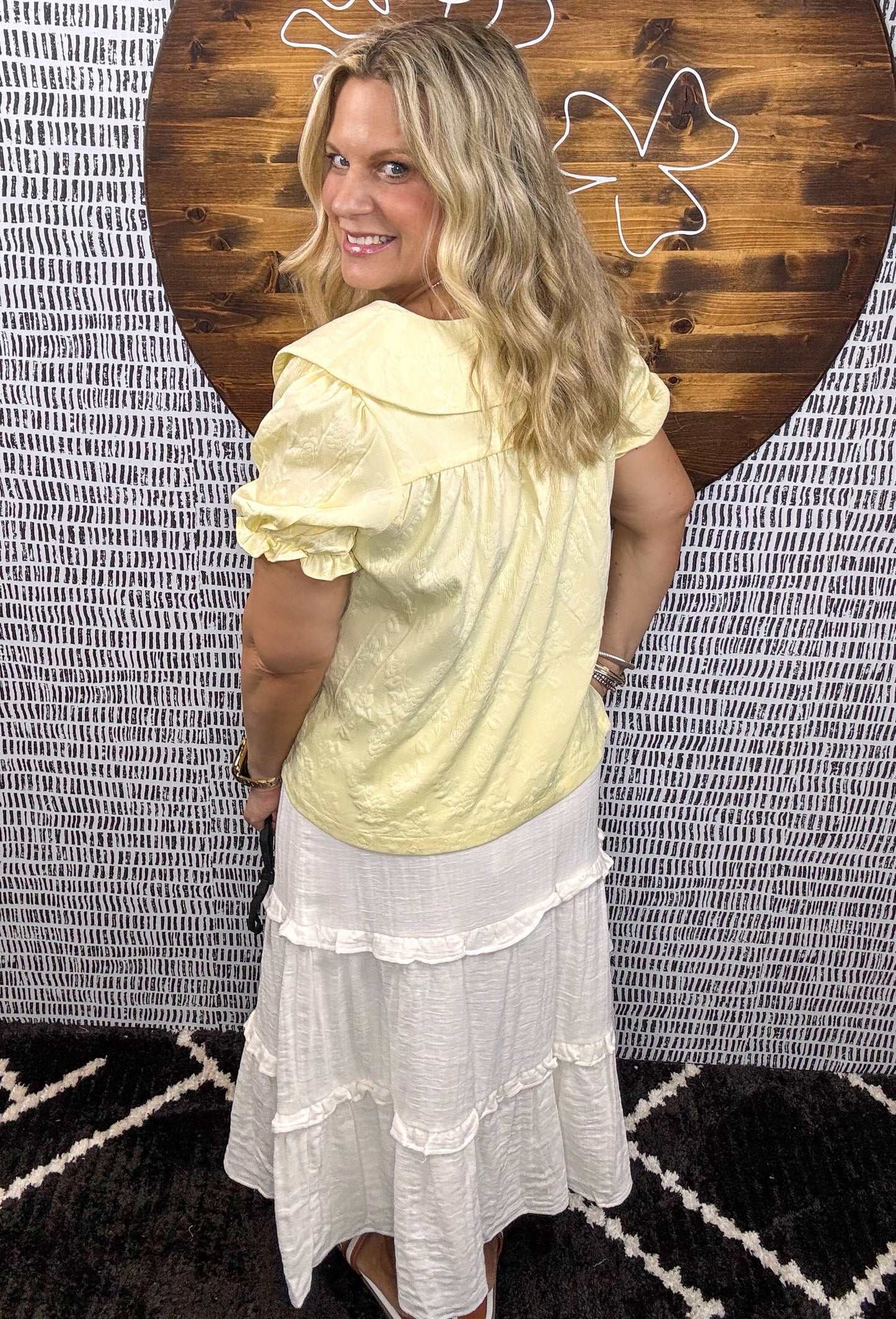 Jayla Ruffle Textured Skirt