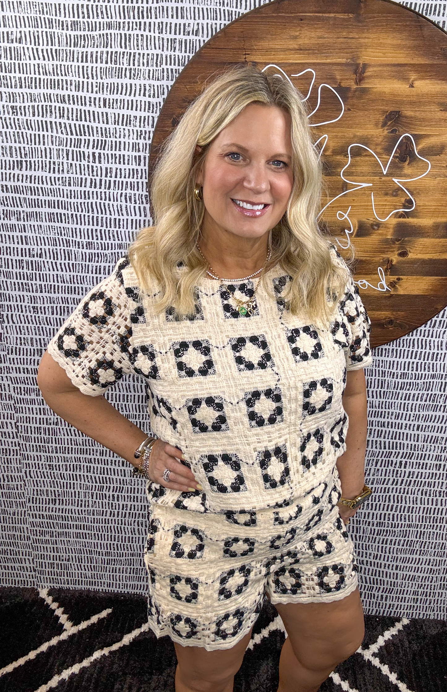 Layla Quilted Crochet Top