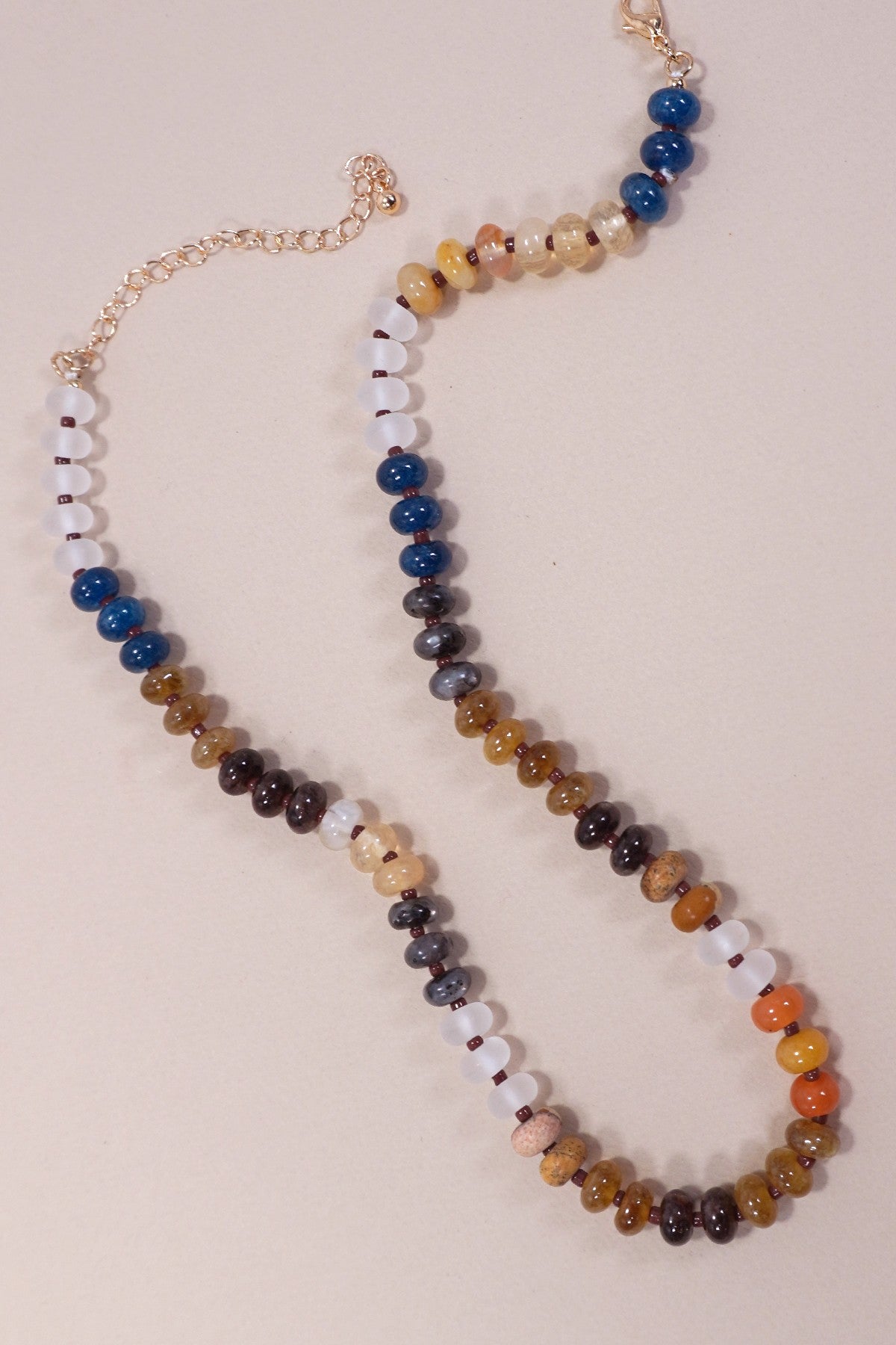 Agate Gemstone Beaded Necklace