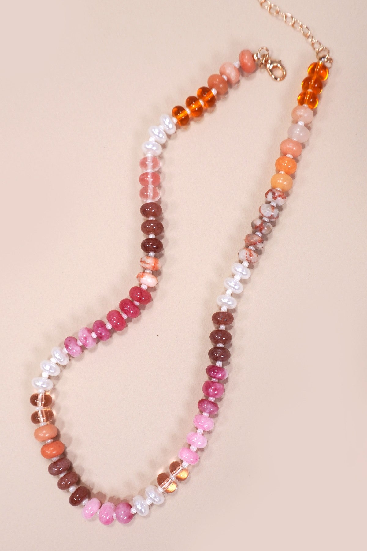Agate Gemstone Beaded Necklace