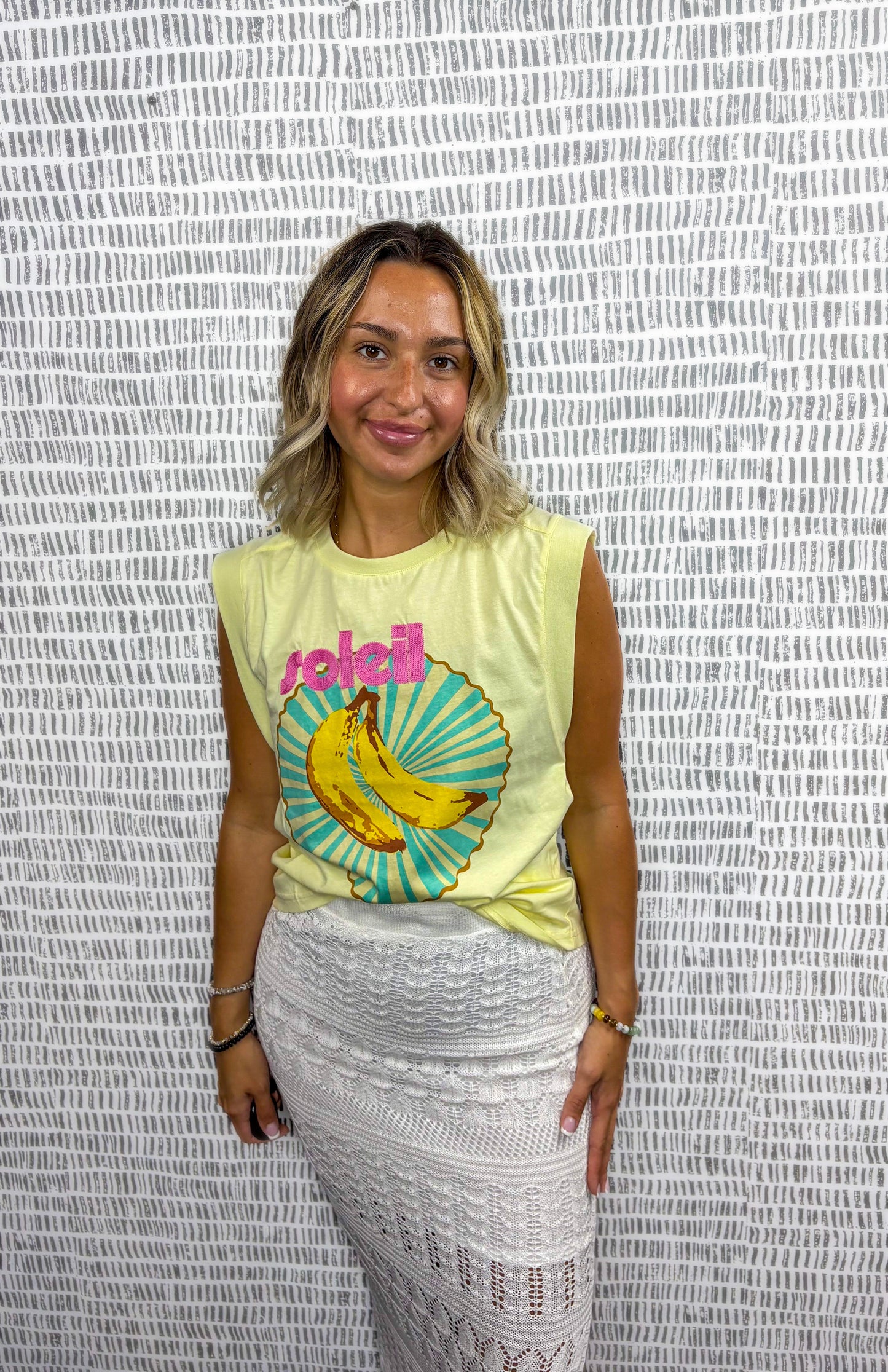 Soleil Printed Sleeveless Top