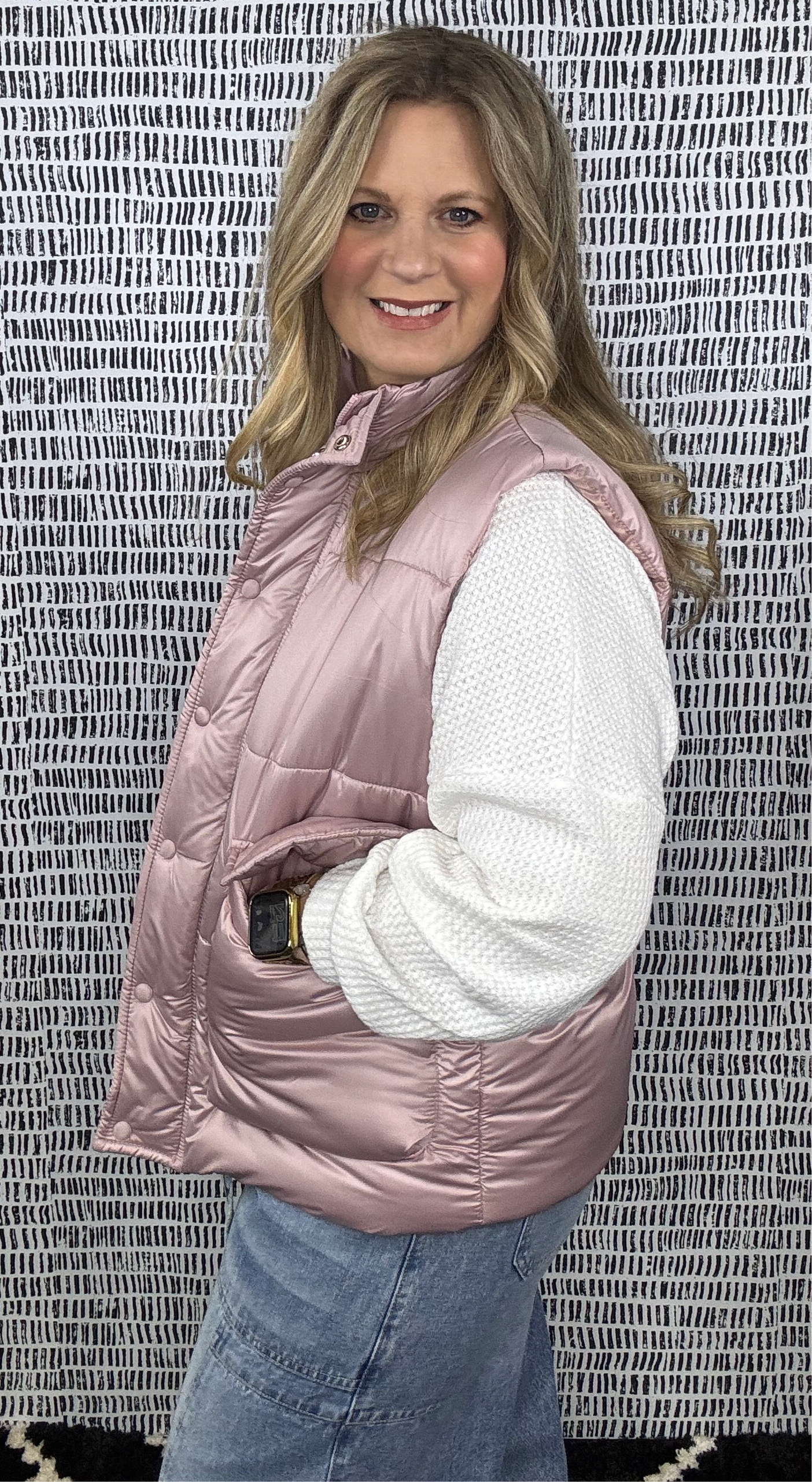Flap Pocket detail padded vest