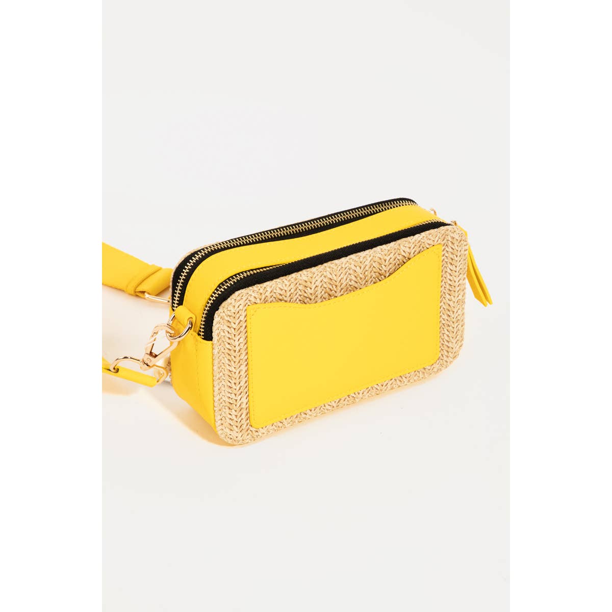 Rectangle Crossbody Straw Bag