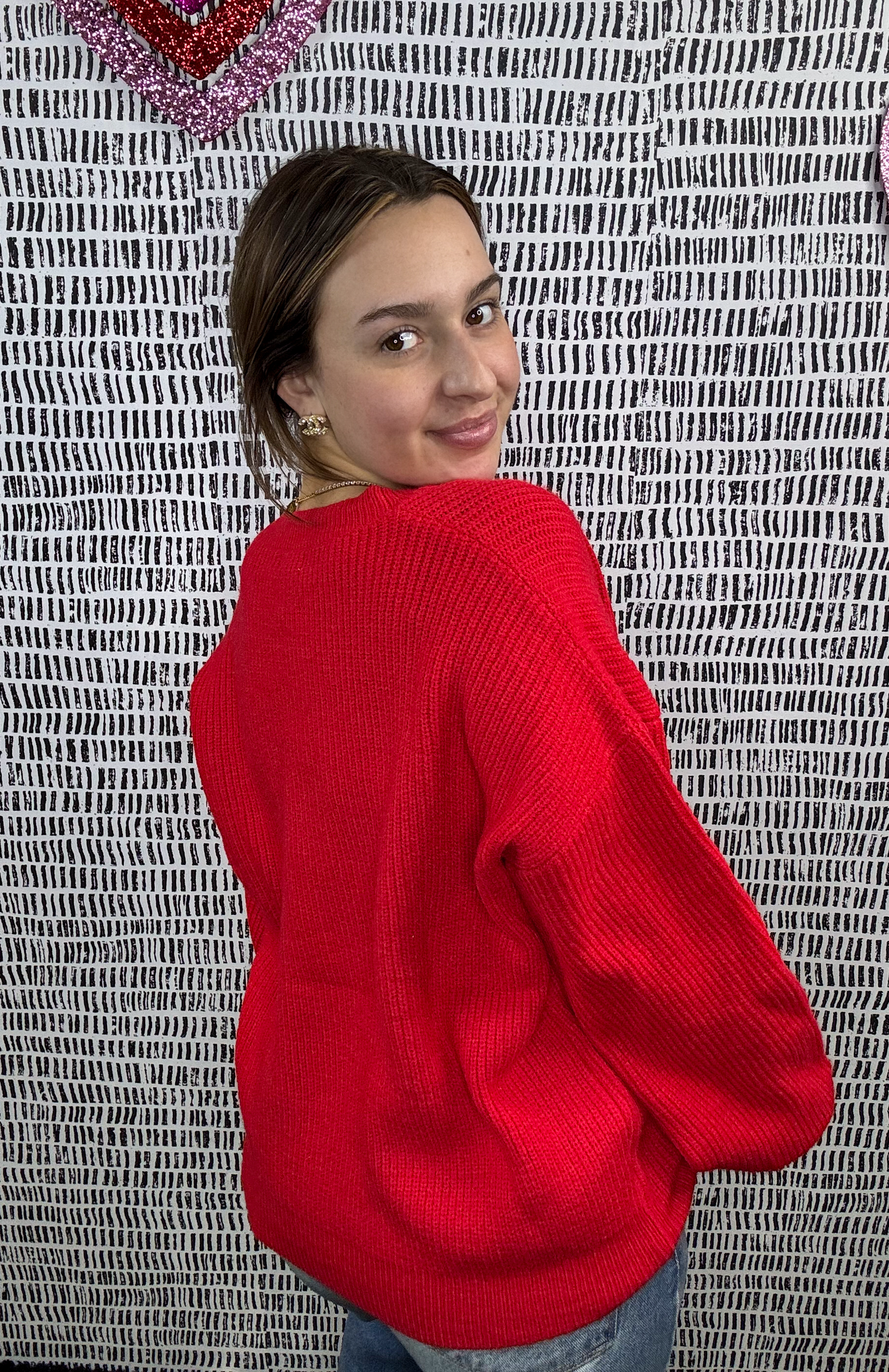 YOU ARE LOVED Sparkle Multi Letter Sweater