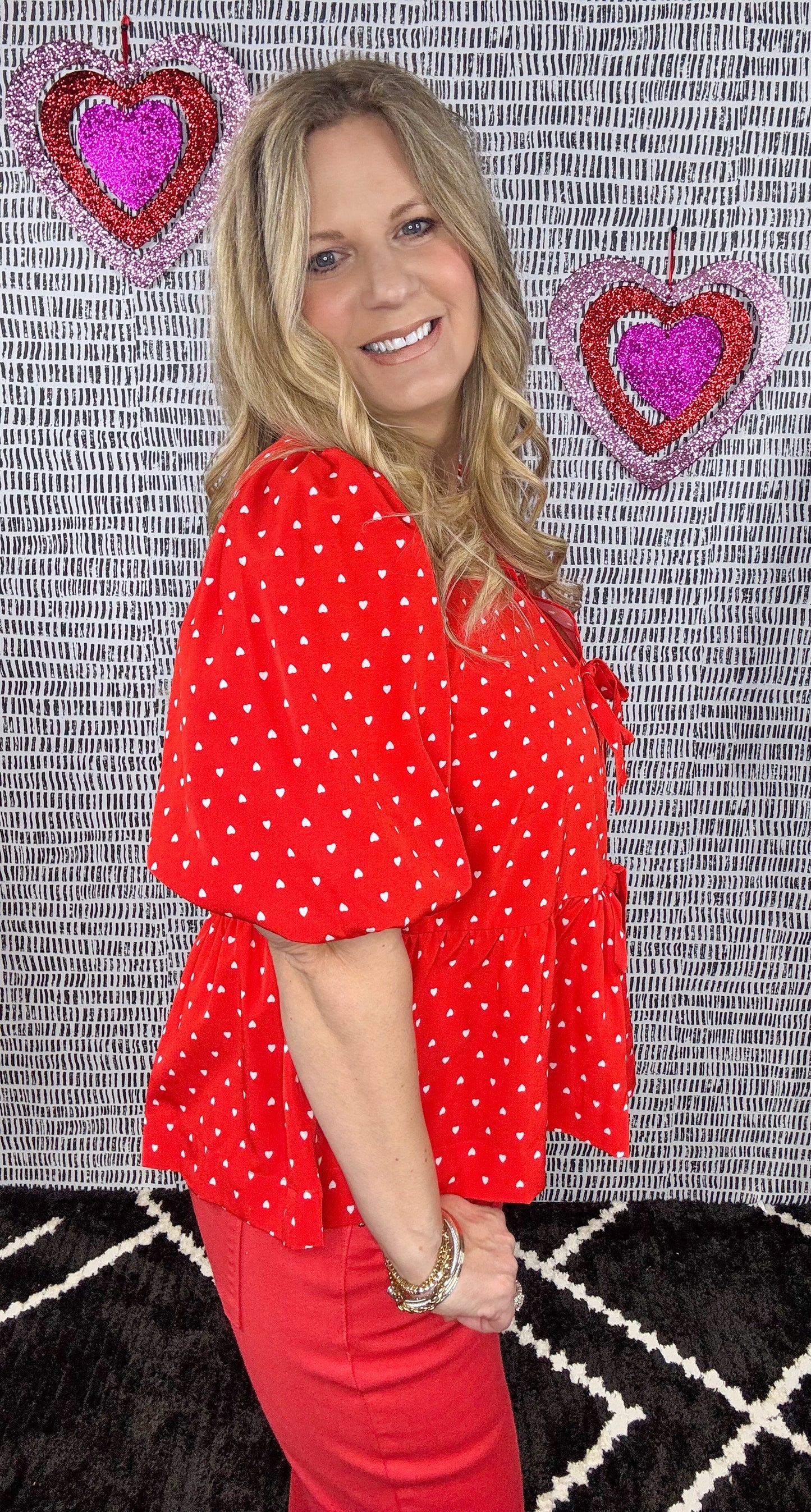Heart Front Tie Top