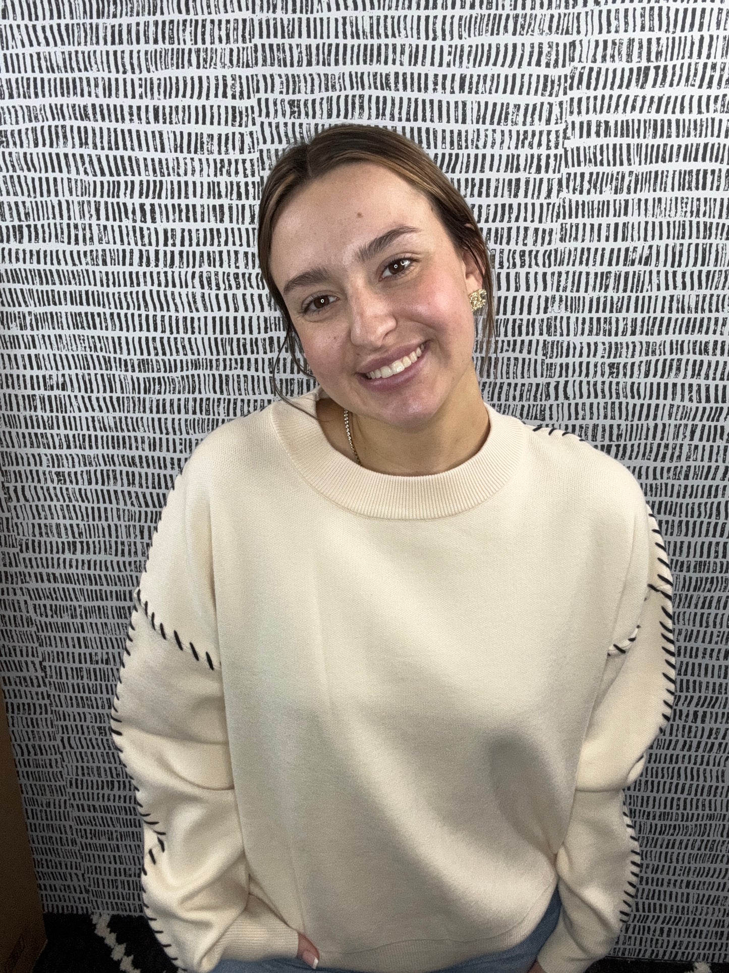 Contrast Stitch Sweater