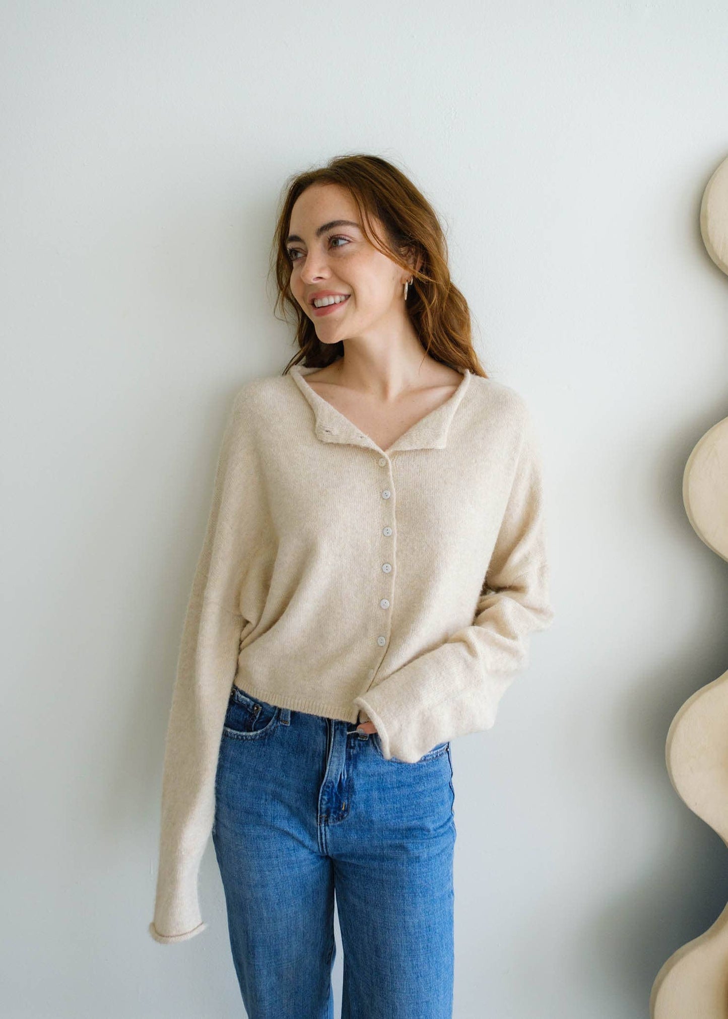 Abby Rose Natural Piper Cardigan