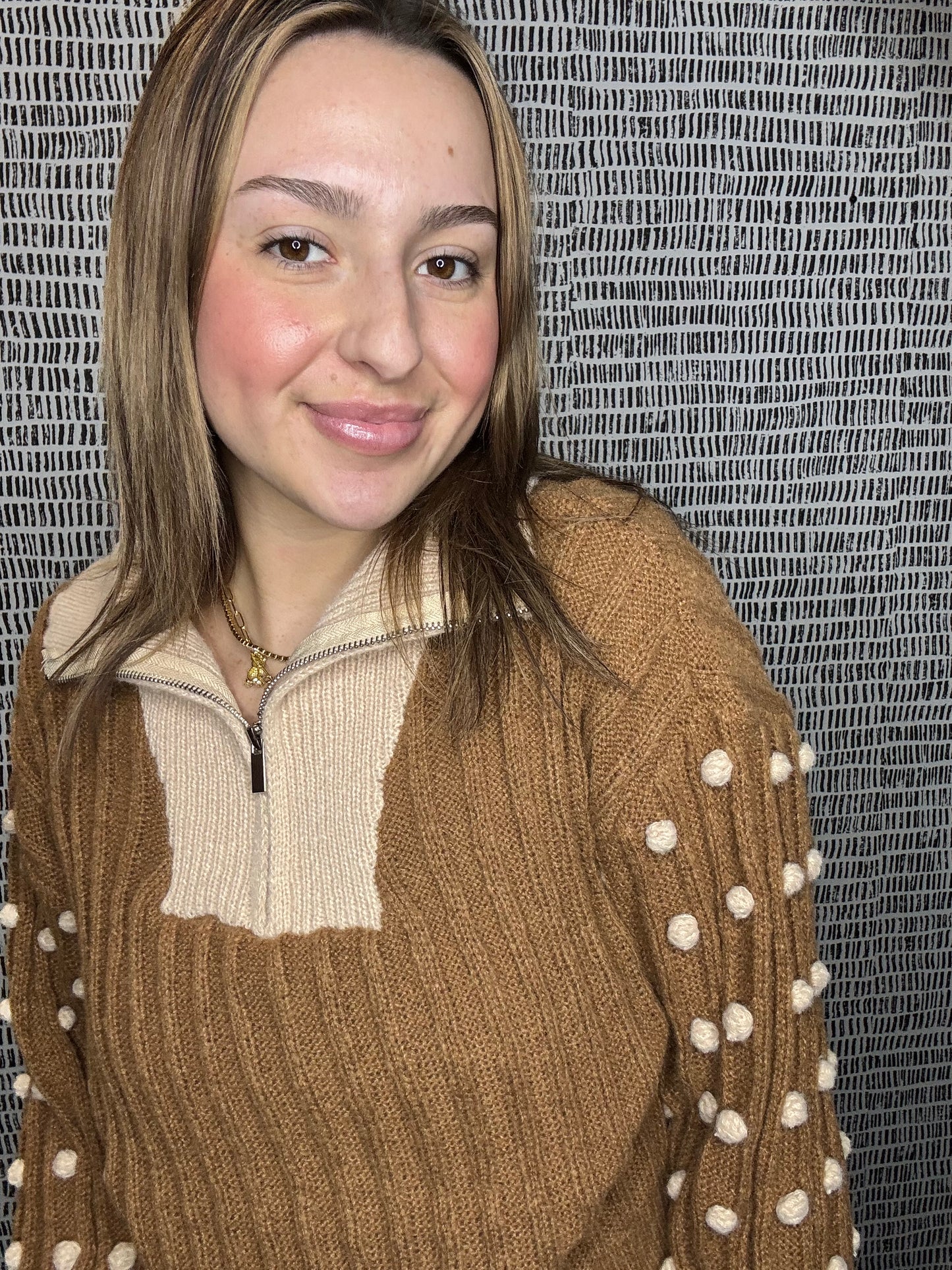 Contrast Turtle Neck Sweater