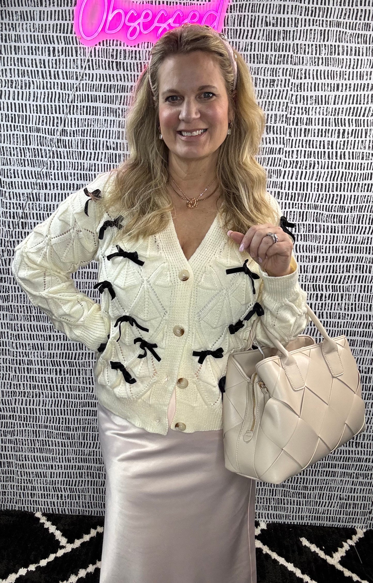 Amy Bow Knit Cardigan