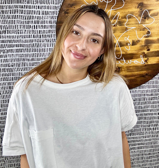 Jenna Washed Oversized Cropped Tee