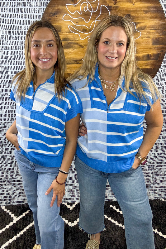 Vida Color Block Half Zipr