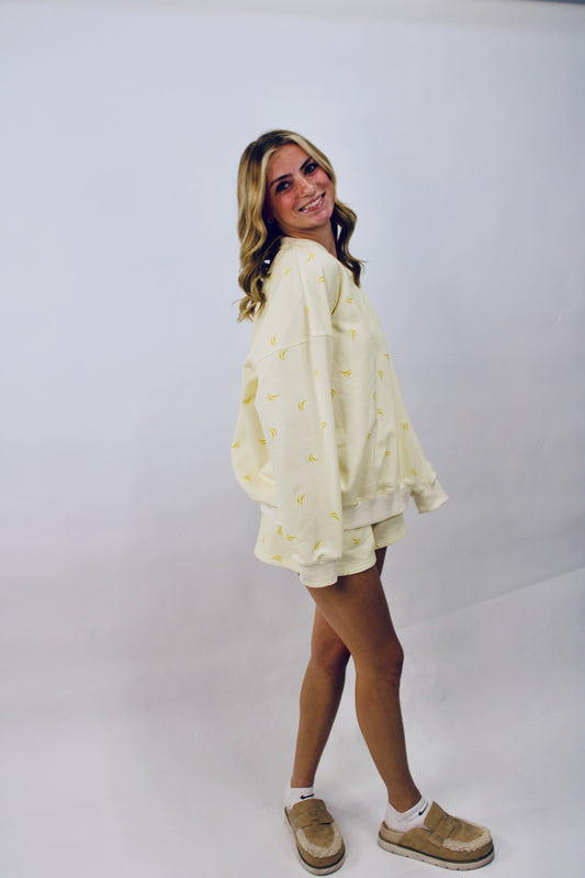 Going Bananas Round Neck Pullover