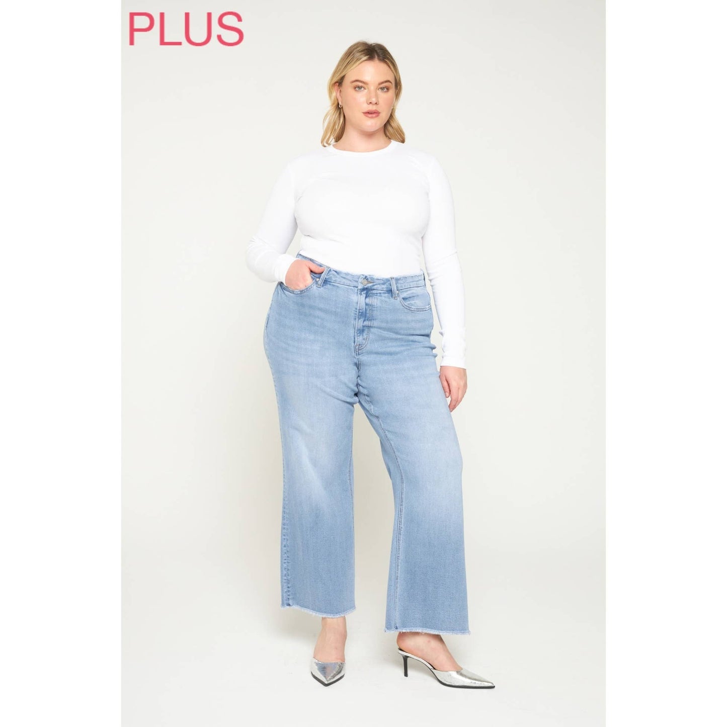 Curvy Lolas Super Soft Wide Leg Mica Jeans