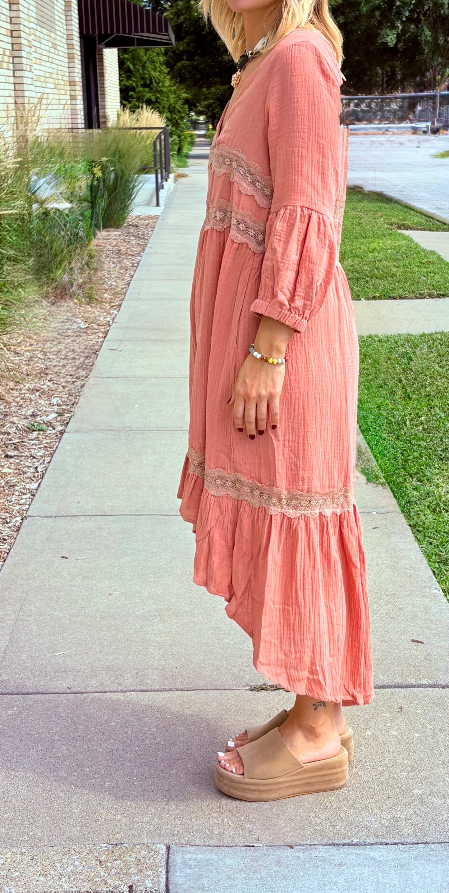 Brenen Boho High-Low Dress