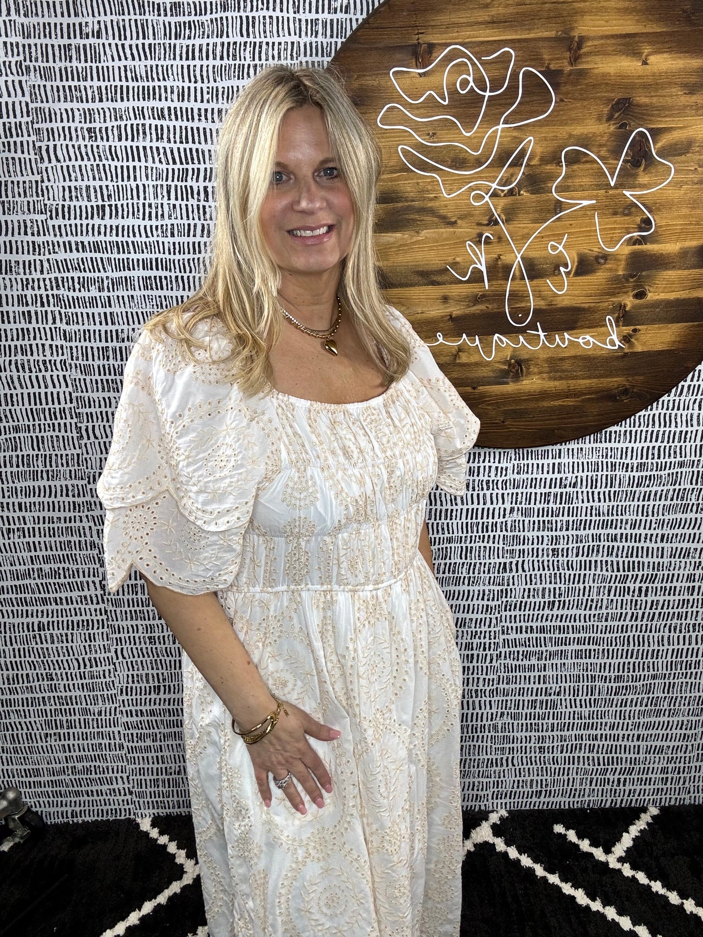 Emily Eyelet Lace Dress