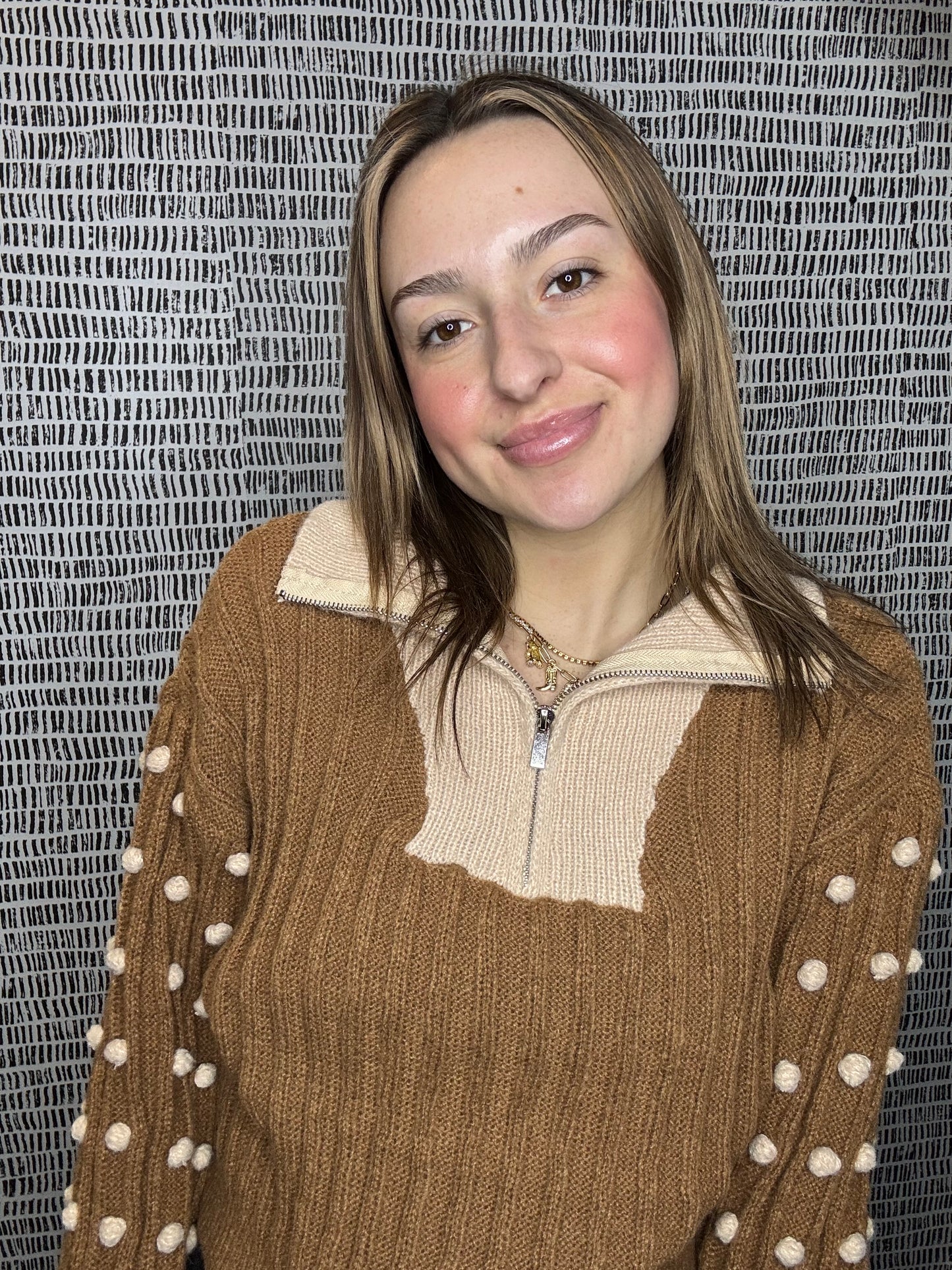 Contrast Turtle Neck Sweater