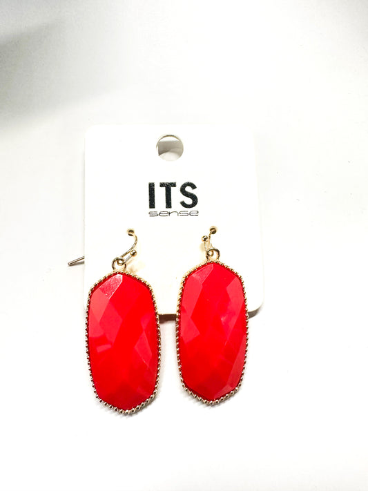 Red Octo Earring