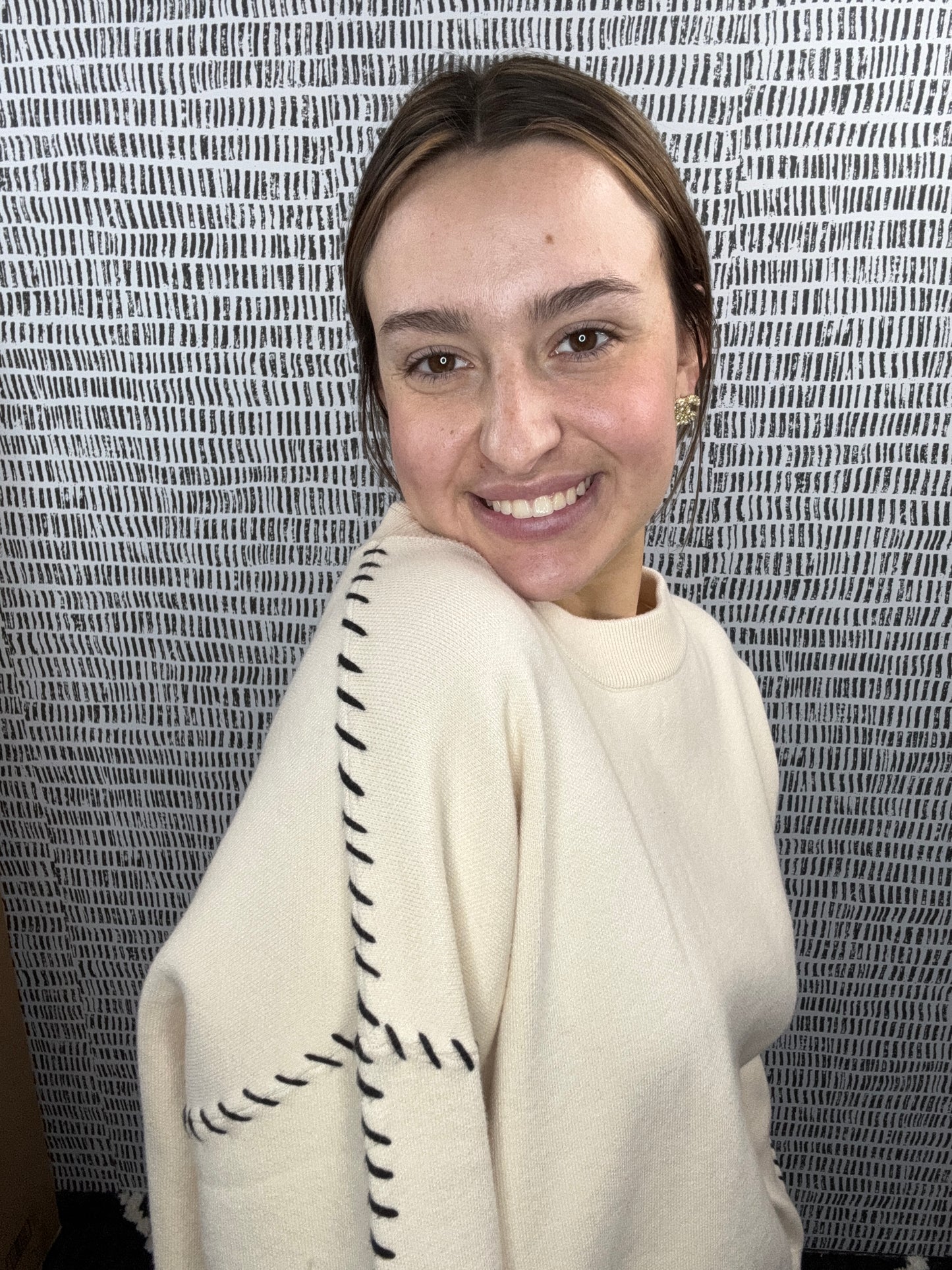 Contrast Stitch Sweater