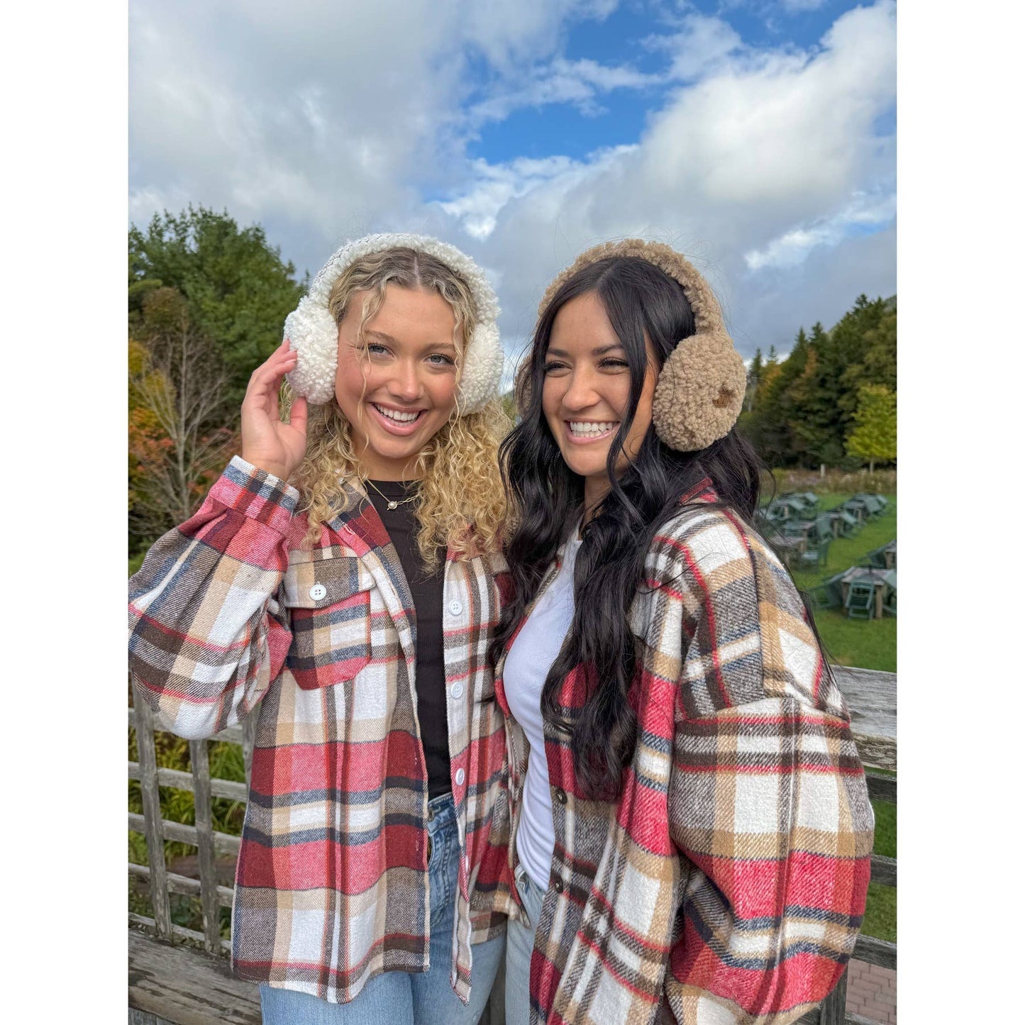 Sherpa With Embroidery Earmuffs