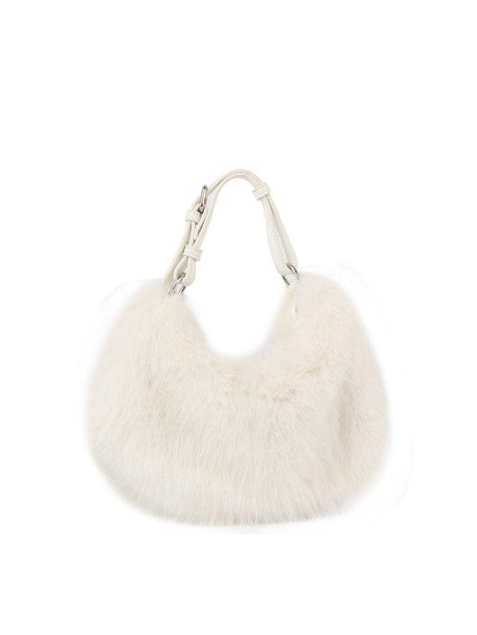 Faux Fur Croissant Handbag/Crossbody Bag
