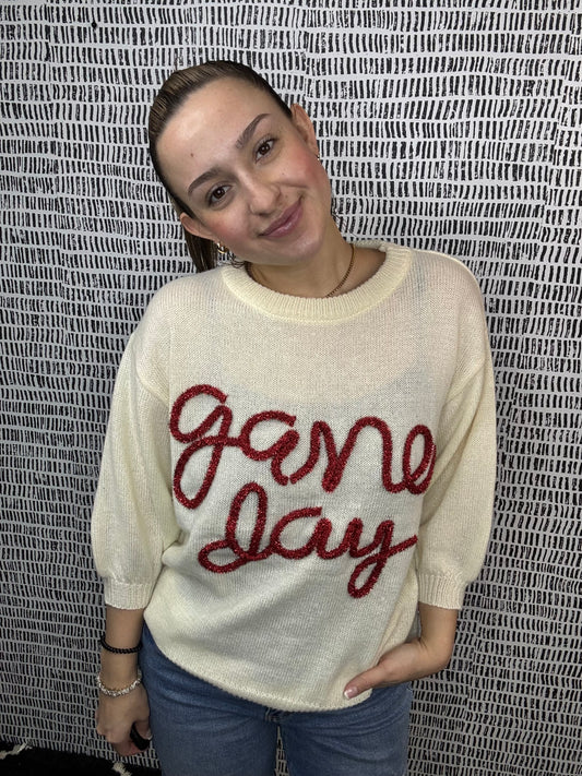 Game Day Puff Sleeve Sweater