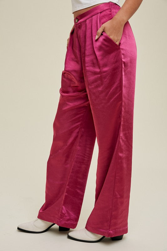 Satin Wide Leg Pant