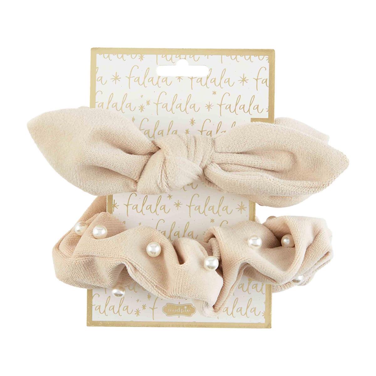 Pearl Velvet Scruchie Set
