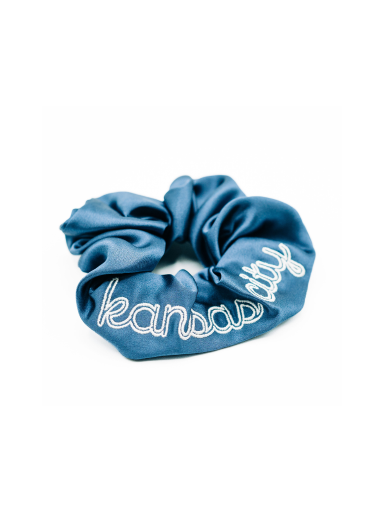 Kansas City Embroidered Scrunchie