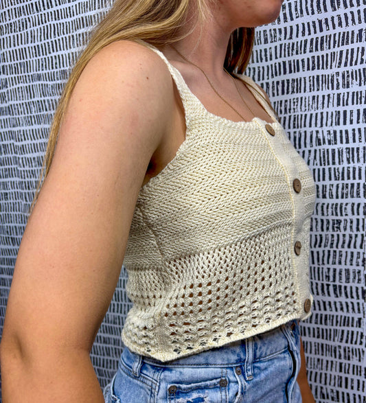 Isla Crochet Knitted Tank Top