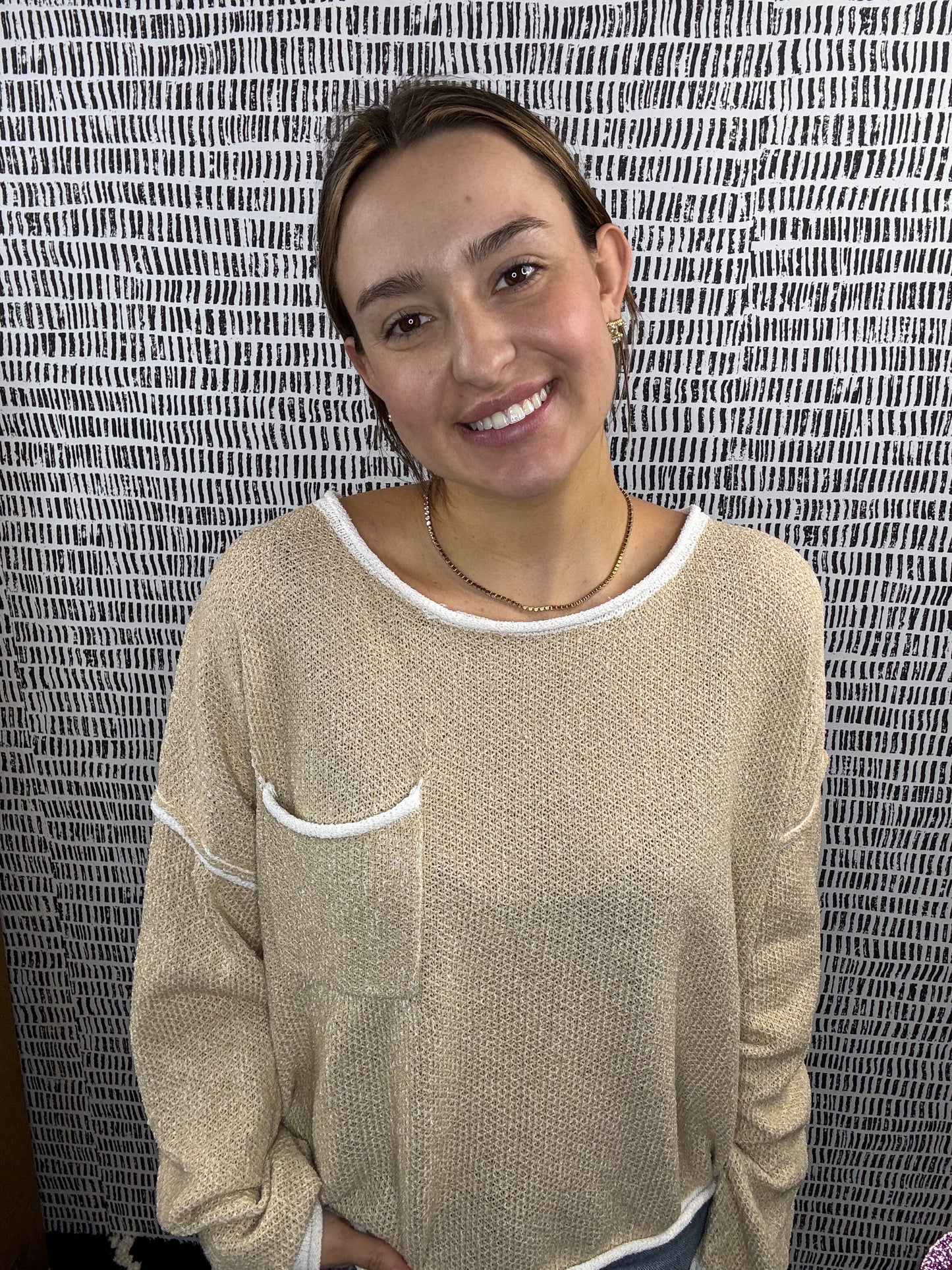 Round Neck Sweater Top