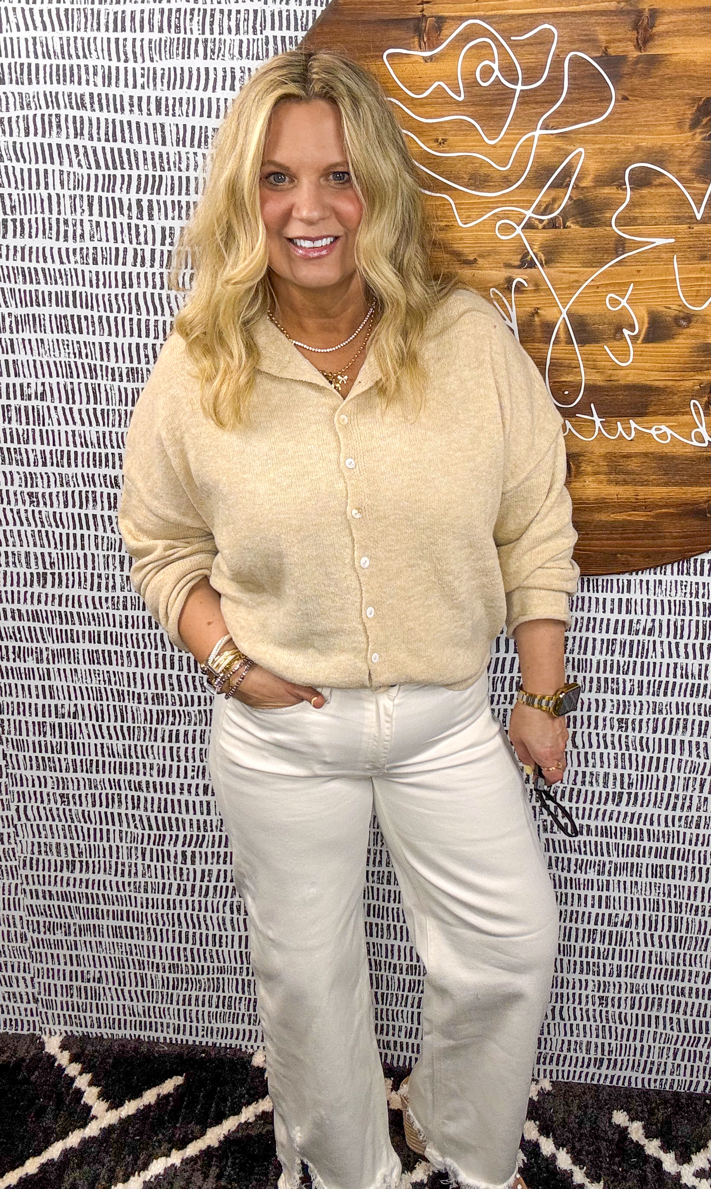 Abby Rose Natural Piper Cardigan