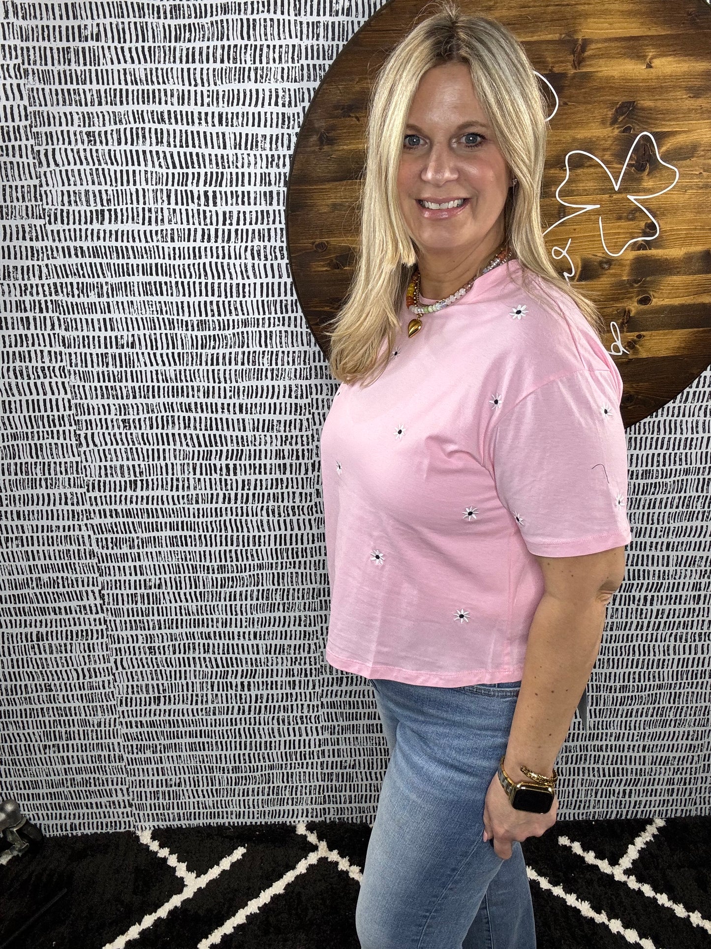 Sally Flower Embroidery Top