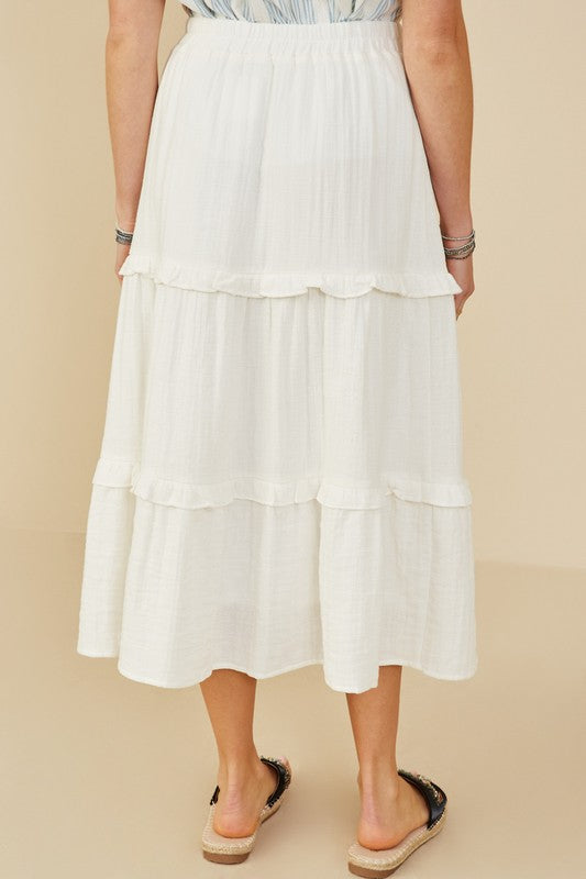 Jayla Ruffle Textured Skirt