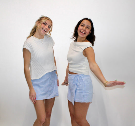 Eyelet Elegance Skort